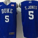 Men's Duke Blue Devils #5 Tyus Jones 2015 Blue Jersey