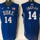 Men's Duke Blue Devils #14 Brandon Ingram Blue College Basketball Swingman Jersey