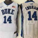 Men's Duke Blue Devils #14 Brandon Ingram White College Basketball Swingman Jersey