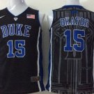 Men's Duke Blue Devils #15 Jahlil Okafor Black Jersey