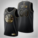 Men's Golden State Warriors #00 Custom Black Golden Edition Jersey