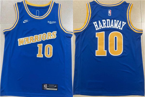 Men's Golden State Warriors #10 Tim Hardaway Royal Stitched Basketball Jersey