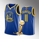 Men's Golden State Warriors #11 Klay Thompson Royal 2022 Finals Champions Stitched Jersey