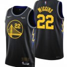 Men's Golden State Warriors #22 Andrew Wiggins 2021-22 City Edition Black Stitched Basketball Jersey