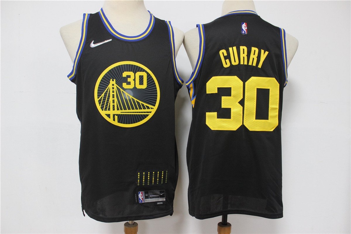 Men's Golden State Warriors #30 Stephen Curry Black 2022 City Edition Stitched Swingman Jersey