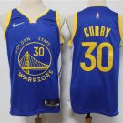 Men's Golden State Warriors #30 Stephen Curry Blue 75th Anniversary Diamond 2021 Stitched Jersey