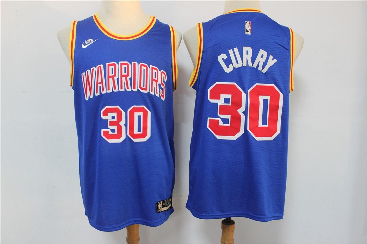 Men's Golden State Warriors #30 Stephen Curry Blue 2022 City Edition Stitched Swingman Jersey