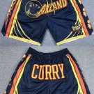 Men's Golden State Warriors #30 Stephen Curry Navy Shorts(Run Small)