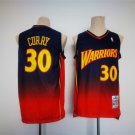 Men's Golden State Warriors #30 Stephen Curry NavyRed Throwback Stitched Jersey