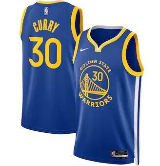 Men's Golden State Warriors #30 Stephen Curry Royal 202223 Swingman Edition Stitched Jersey