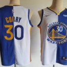 Men's Golden State Warriors #30 Stephen Curry White Blue Two Tone Stitched Swingman Jersey
