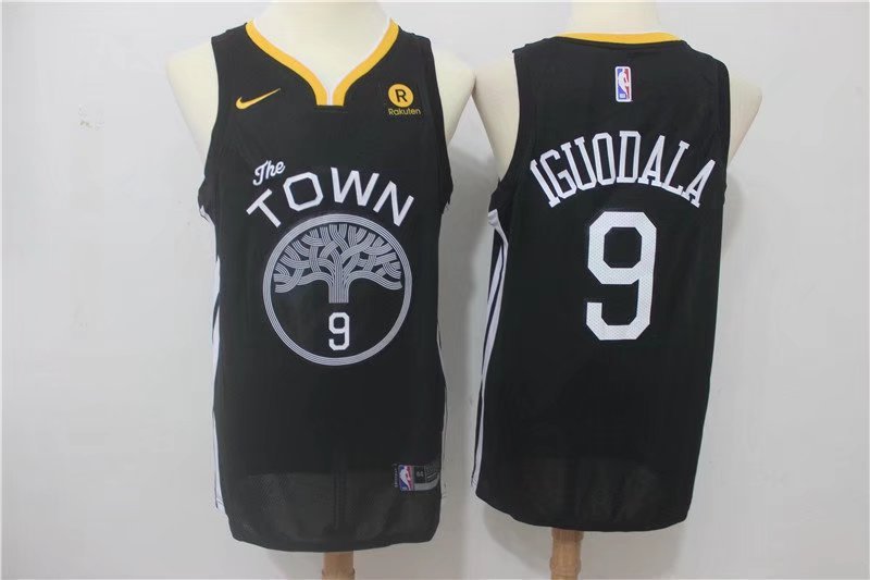 Men's Golden State Warriors Andre Iguodala Black Basketball Jersey Embroidered