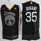 Men's Golden State Warriors Kevin Durant Black Basketball Jersey Embroidered