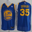 Men's Golden State Warriors Kevin Durant Blue Basketball Jersey Embroidered