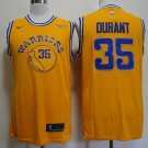 Men's Golden State Warriors Kevin Durant Yellow Basketball Jersey Embroidered