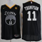 Men's Golden State Warriors Klay Thompson Black Basketball Jersey Embroidered