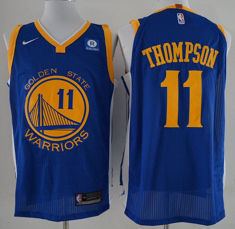 Men's Golden State Warriors Klay Thompson Blue Basketball Jersey Embroidered