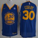 Men's Golden State Warriors Stephen Curry Blue Basketball Jersey Embroidered