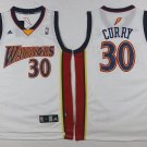 Men's Golden State Warriors Stephen Curry White Throwback Basketball Jersey Embroidered
