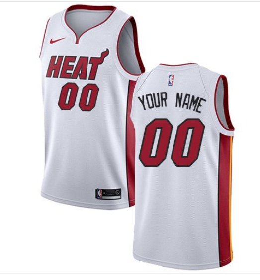 Men's Heats Personalized Custom White Association Edition jersey