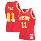 Men's Houston Rockets #11 Yao Ming Red Mitchell & Ness 2004-05 Hardwood Classics Stitched Jersey