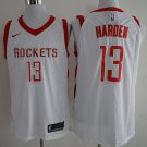 Men's Houston Rockets James Harden White Basketball Jersey Embroidered