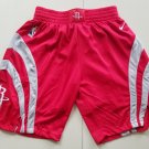 Men's Houston Rockets Red Basketball Shorts Embroidered