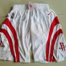Men's Houston Rockets White Basketball Shorts Embroidered