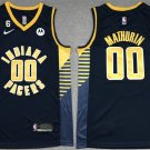 Men's Indiana Pacers #00 Bennedict Mathurin Black With NO.6 Patch Stitched Basketball Jersey