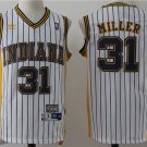 Men's Indiana Pacers Reggie Miller White Throwback Basketball Jersey Embroidered