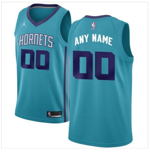 Men's Jordan Hornets Personalized Custom Teal Icon Edition Jersey