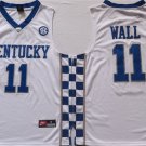 Men's Kentucky Wildcats #11 John Wall White Stitched Basketball Jersey