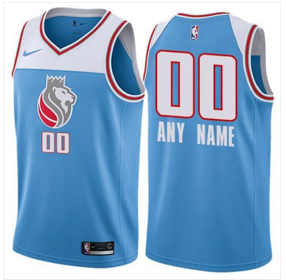 Men's Kings Personalized Custom Blue City Edition Jersey