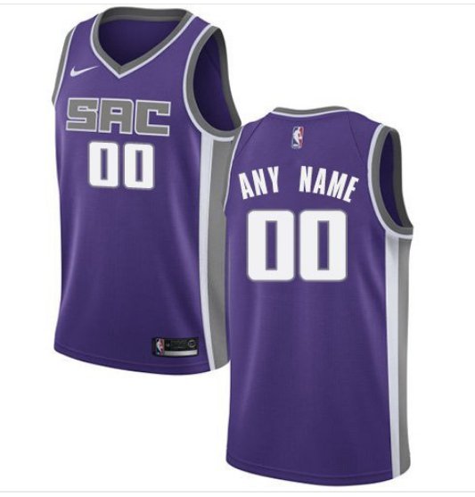 Men's Kings Personalized Custom Purple Icon Edition jersey