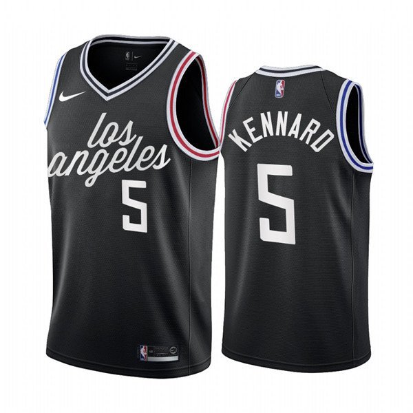 Men's Los Angeles Clippers #5 Luke Kennard 202223 Black City Edition Stitched Jersey