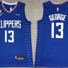 Men's Los Angeles Clippers #13 Paul George Royal With NO.6 Patch Stitched Jersey