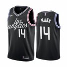Men's Los Angeles Clippers #14 Terance Mann 202223 Black City Edition Stitched Jersey