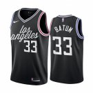 Men's Los Angeles Clippers #33 Nicolas Batum 202223 Black City Edition Stitched Jersey