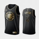Men's Los Angeles Clippers Kawhi Leonard Black Golden Edition Jersey Stitched