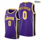 Men's Los Angeles Lakers #0 Russell Westbrook 2021 trade purple statement edition jersey