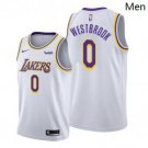 Men's Los Angeles Lakers #0 Russell Westbrook 2021 trade white association edition jersey