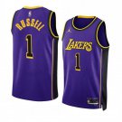 Men's Los Angeles Lakers #1 D’Angelo Russell Purple Stitched Basketball Jersey