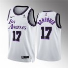 Men's Los Angeles Lakers #17 Dennis Schroder White City Edition Stitched Jersey