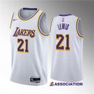 Men's Los Angeles Lakers #21 Maxwell Lewis White 2023 Draft Association Edition Stitched Jersey