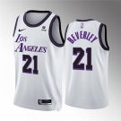 Men's Los Angeles Lakers #21 Patrick Beverley White City Edition Stitched Jersey