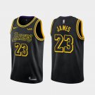 Men's Los Angeles Lakers #23 LeBron James Black City Edition Jersey