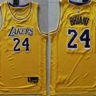 Men's Los Angeles Lakers #24 Kobe Bryant Gold 2021 Stitched Basketball Jersey