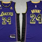 Men's Los Angeles Lakers #24 Kobe Bryant Purple With NO.6 Patch Stitched Basketball Jersey