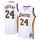 Men's Los Angeles Lakers #24 Kobe Bryant White 2009-10 Throwback basketball Jersey