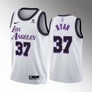 Men's Los Angeles Lakers #37 Matt Ryan White City Edition Stitched Jersey